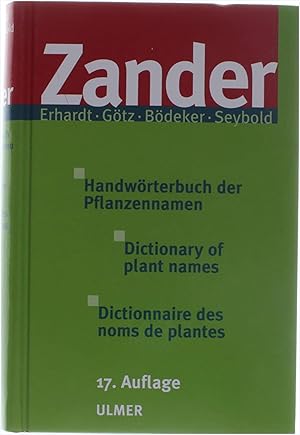 Imagen del vendedor de Zander: Dictionary of Plant Names a la venta por Untje.com