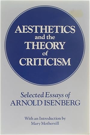 Bild des Verkufers fr Aesthetics and the Theory of Criticism zum Verkauf von Untje.com