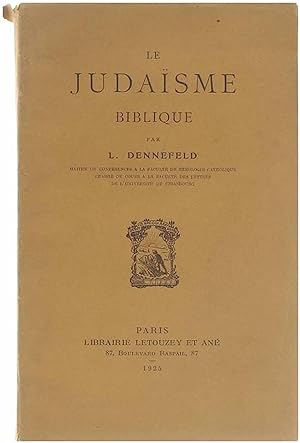 Bild des Verkufers fr Le Judasme biblique zum Verkauf von Untje.com