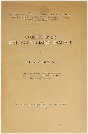 Bild des Verkufers fr Studies over het Achthuizens Dialect zum Verkauf von Untje.com