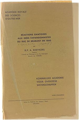 Imagen del vendedor de Ractions Gantoises aux ides expansionnistes du Duc de Brabant en 1860 a la venta por Untje.com