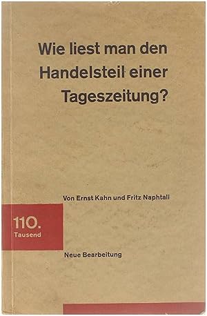 Seller image for Wie liest man den Handelsteil einer Tageszeitung? for sale by Untje.com