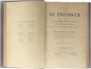 Bild des Verkufers fr Het boek genaamd De Prediker naar den Latijnschen tekst der Vulgaat zum Verkauf von Untje.com