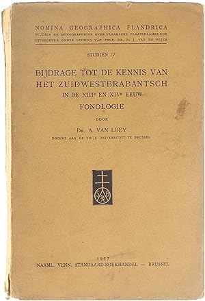 Bijdrage tot de kennis van het Zuidwestbrabantsch in de XIIIe en XIVe eeuw - Fonologie