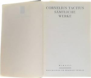 Bild des Verkufers fr Tacitus - Smtliche Werke zum Verkauf von Untje.com