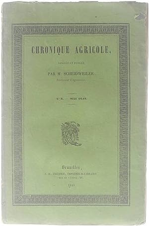 Bild des Verkufers fr Chronique Agricole No 8 zum Verkauf von Untje.com