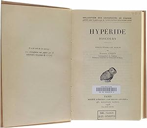 Hypéride Discours. Texte établi et publié.