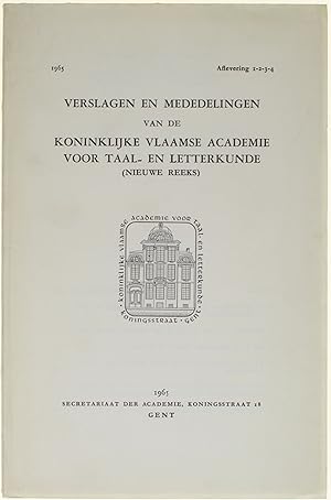 Seller image for Verslagen en Mededelingen van de Koninklijke Vlaamse Academie voor Taal- en Letterkunde (nieuwe reeks) Aflevering 1-2-3-4 for sale by Untje.com