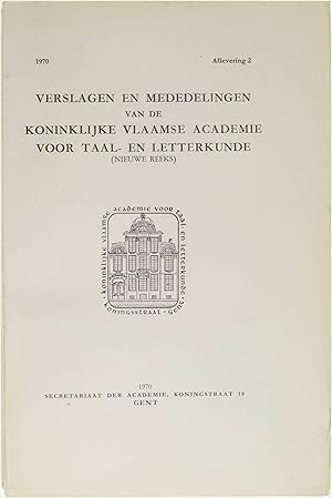 Immagine del venditore per Verslagen en Mededelingen van de Koninklijke Vlaamse Academie voor Taal- en Letterkunde (nieuwe reeks) Aflevering 2 venduto da Untje.com