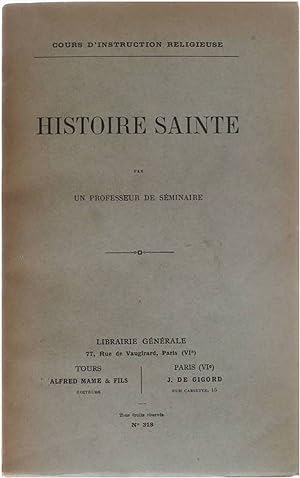 Seller image for Histoire Sainte (Cours d'Instruction Religieuse) for sale by Untje.com