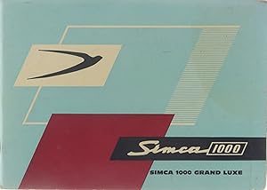 Seller image for Simca 1000 et Simca 1000 grand luxe: utilisation, entretien et characteristiques techniques for sale by Untje.com