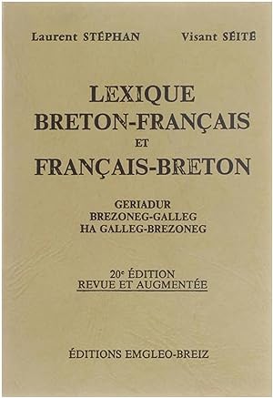Image du vendeur pour Lexique Breton-Francais et Francais-Breton mis en vente par Untje.com