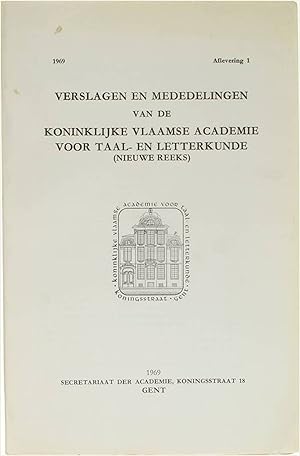 Imagen del vendedor de Verslagen en Mededelingen van de Koninklijke Vlaamse Academie voor Taal- en Letterkunde (nieuwe reeks) Aflevering 1 a la venta por Untje.com