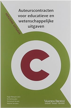 Bild des Verkufers fr Auteurscontracten voor educatieve en wetenschappelijke uitgaven - Herziene uitgave zum Verkauf von Untje.com