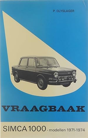 Bild des Verkufers fr Vraagbaak Simca 1000 - modellen 1971-1974 zum Verkauf von Untje.com