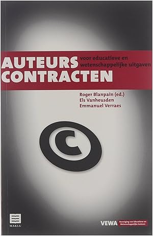 Image du vendeur pour Auteurscontracten voor educatieve en wetenschappelijke uitgaven mis en vente par Untje.com