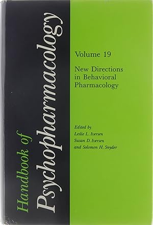 Imagen del vendedor de New Directions in Behavioral Pharmacology a la venta por Untje.com