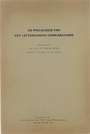 Seller image for De philologie van het letterkundig comparatisme for sale by Untje.com
