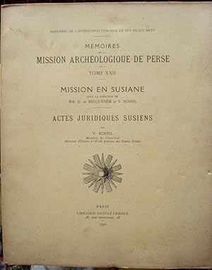 Mission en Susiane. Actes juridiques susiens [1-165].
