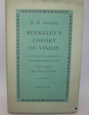Imagen del vendedor de Berkeley's Theory of Vision: A Critical Examination of Bishop Berkeley's Essay Towards a New Theory of Vision a la venta por Easy Chair Books