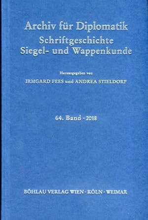 Immagine del venditore per Archiv fr Diplomatik, Schriftgeschichte, Siegel- und Wappenkunde 64. Band 2018 . venduto da Antiquariat Buchseite