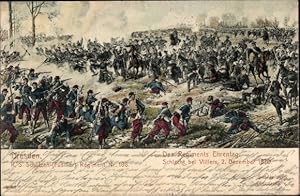 Ansichtskarte / Postkarte Dresden, K.S. Schützen-Regiment Nr. 108, Schlacht bei Villiers 1870