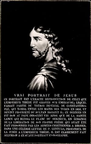 Ansichtskarte / Postkarte Vrai Portrait de Jesus