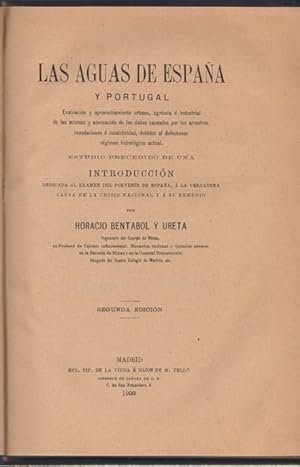 Bild des Verkufers fr Las aguas de Espaa y Portugal . zum Verkauf von Librera Astarloa