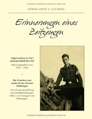 Bild des Verkufers fr Erinnerungen eines Zeitzeugen. zum Verkauf von Antiquariat Berghammer