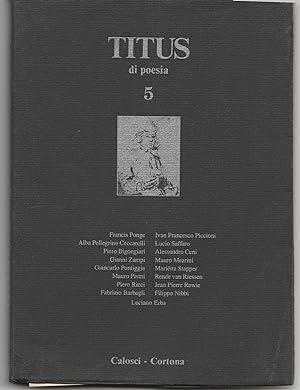 Bild des Verkufers fr Titus di poesia 5 zum Verkauf von Librairie Franoise Causse