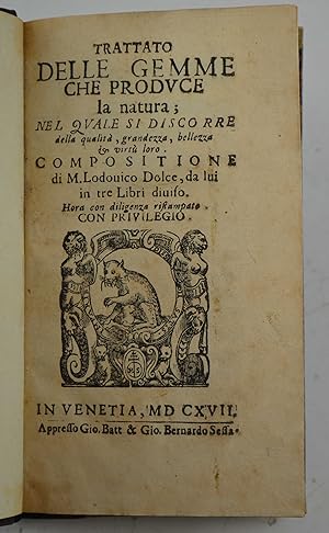 Trattato delle gemme che produce la natura; nel quale si discorre della qualità, grandezza, belle...