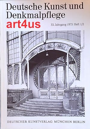 Image du vendeur pour Deutsche Kunst und Denkmalpflege : 33. Jahrgang 1975 Heft 1 ; Herausgegeben durch die Vereinigung der Landesdenkmalpfleger in der Bundesrepublik Deutschland mis en vente par art4us - Antiquariat