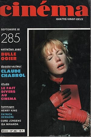 Image du vendeur pour Cinéma n° 285 septembre 1982 mis en vente par PRISCA