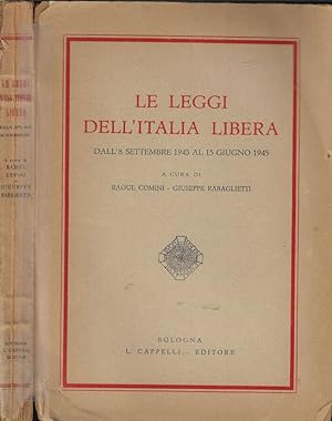 Le leggi dell'Italia libera dall'8 settembre 1943 al 15 giugno 1945