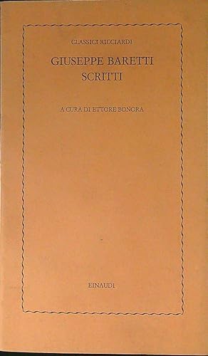 Bild des Verkufers fr Giuseppe Baretti Scritti zum Verkauf von Librodifaccia