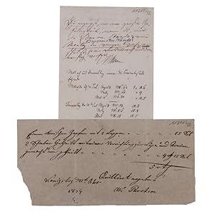 Bild des Verkufers fr Eigenhndiges Doppelautograph mit Unterschrift Neumanns und den Initialen Doves. zum Verkauf von Antiquariat Gerhard Gruber