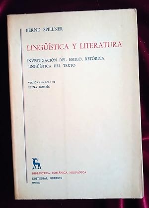 Seller image for Lingstica y literatura. Investigacin del estilo retrica lingstica del texto. for sale by Llibreria Fnix