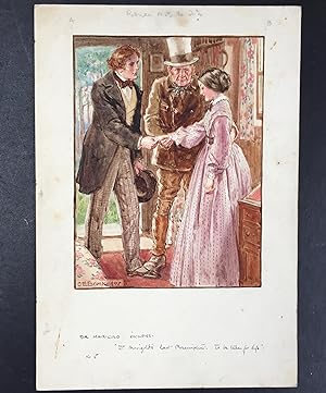 Seller image for Original Signed Watercolour Painting By Charles Brock for Charles Dickens' Doctor Marigold's Prescription for sale by Knights Rare Books (Est. 1994)