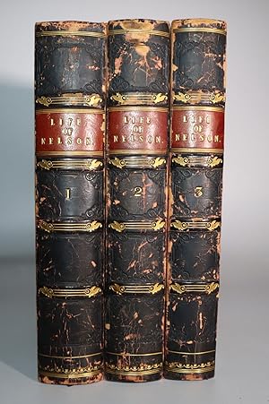 Seller image for The Life and Services of Horatio Viscount Nelson, From His Lordship's Manuscripts. By The Rev. James Stanier Clarke And John M Arthur Esq. [Half Leather Binding   Three Volumes   Second Editions] for sale by Louis88Books (Members of the PBFA)