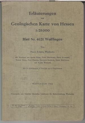 Bild des Verkufers fr Erluterungen zur Geologischen Karte von Hessen 1 : 25 000, Blatt Nr. 4621 Wolfhagen. - zum Verkauf von Antiquariat Carl Wegner