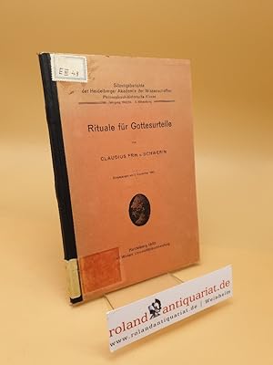 Bild des Verkufers fr Rituale fr Gottesurteile ; Sitzungsberichte der Heidelberger Akademie der Wissenschaften, Philosophisch-Historische Klasse ; Jg. 1932/33, 3. Abhandlung zum Verkauf von Roland Antiquariat UG haftungsbeschrnkt