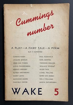 Seller image for Wake 5 (The Harvard Wake, Spring 1946) - E. E. Cummings Number for sale by Philip Smith, Bookseller