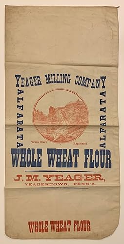 J.M. Yeager Milling Company Whole Wheat Alfarata Flour Sack