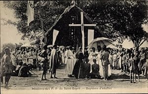 Ansichtskarte / Postkarte Missions des P. P. du Saint Esprit, Bapteme d'adults