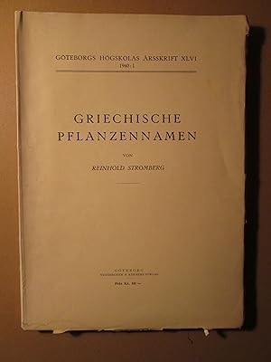 Bild des Verkufers fr Griechische Pflanzennamen zum Verkauf von Expatriate Bookshop of Denmark