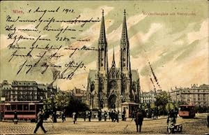 Ansichtskarte / Postkarte Wien 9, Maximiliansplatz und Votivkirche, Häuser