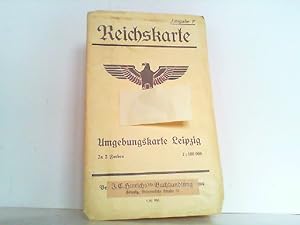 Reichskarte - Umgebungskarte Leipzig 1:100.000. In 5 Farben. Ausgabe F.