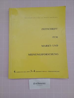 Zeitschrift für Markt- und Meinungsforschung, 4. Jahrgang 60/61, Heft 3+4 [2 Hefte in einem Buch]...