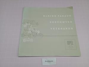 Kleine Parade berühmter Veteranen. 9 farbige Bildtafeln mit Opel-Modellen aus den Jahren 1898-1925.