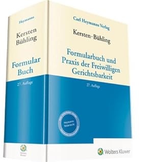 Immagine del venditore per Kersten / Bhling, Formularbuch und Praxis der Freiwilligen Gerichtsbarkeit venduto da BuchWeltWeit Ludwig Meier e.K.